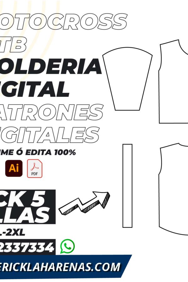 Molde Camiseta Motocross MTB